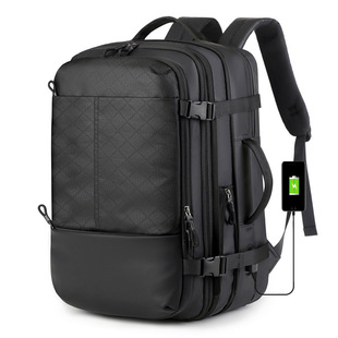 Cross-border Backpack Men's Large Capacity Expansion Backpack Texterized Men's Business Travel Backpack Commuter Computer Bag