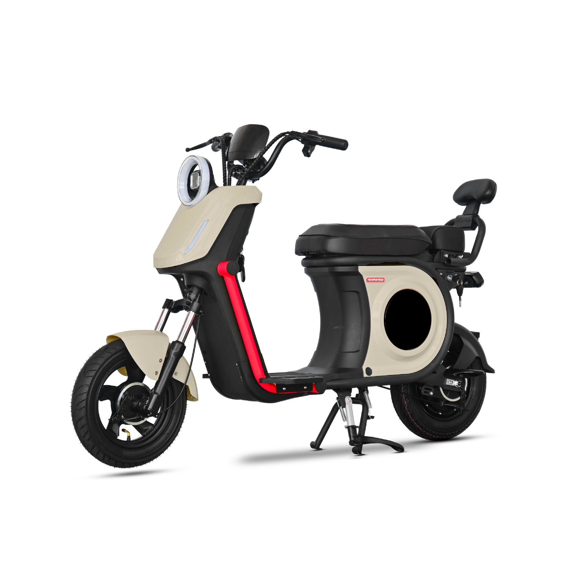 Ss-Gogo Electric Vehicle Fashionable and Elegant White Adult Scooter Two-Wheeled Motorcycle Harley Electric Vehicle