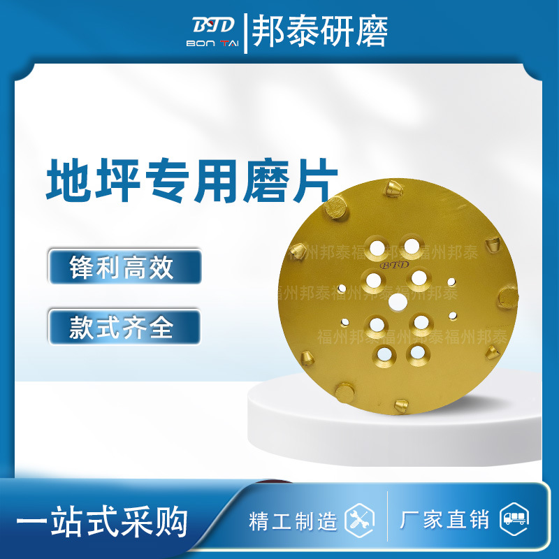 10寸PCD磨盘硬质合金金刚石除胶去环氧车库油漆研磨角磨机适用