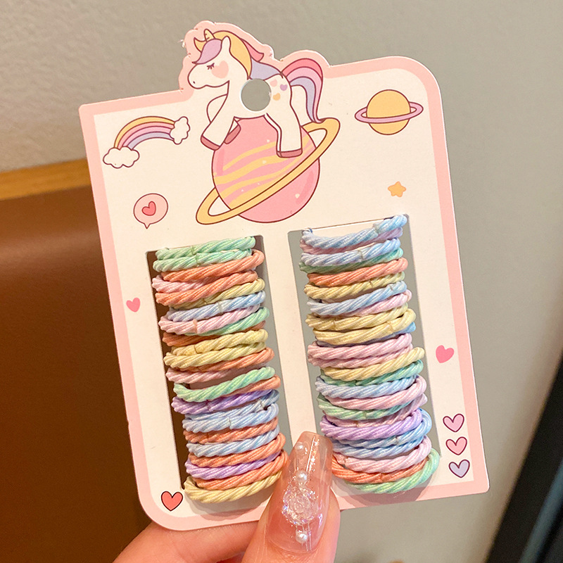 Correa de goma coreana para niños pulgar anillo de cabello para niñas corda de cabello para bebés pequeños corda de cabello para niños pequeños