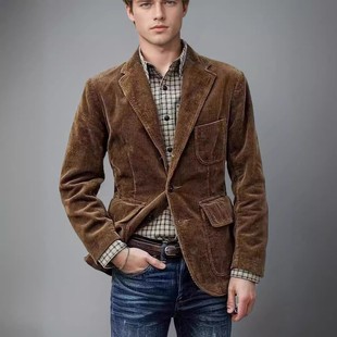 2024 cross-border wish Amazon AliExpress European and American foreign trade corduroy suit casual jacket men's clothing