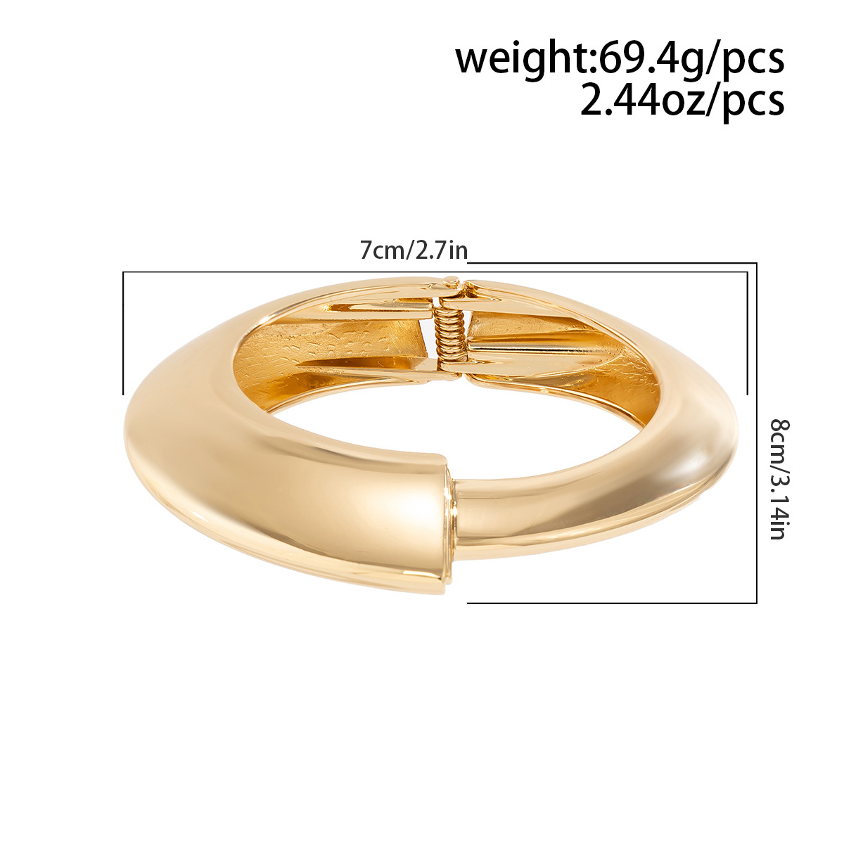 75g Weight Artificial Pearls Inlay Material Bangle Classification Alloy Chain Material Street Occasion Alloy Material Geometric Pattern Women's Gender Plating Design Retro, Exaggerated Style Retro Exaggerated Geometric Artificial Pearls Alloy Bangles Wholesale 14