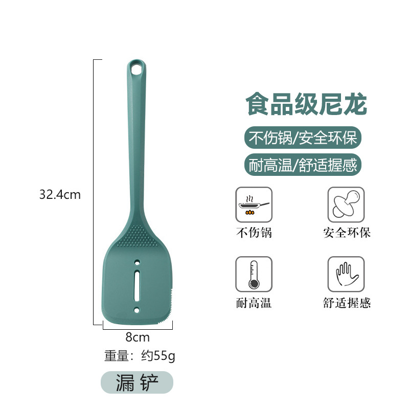 Utensilios de cocina de nailon de una pieza, juego de 6 piezas, suplemento alimenticio para bebés, cocina resistente a altas temperaturas, cuchara, espátula, juego de garras en polvo