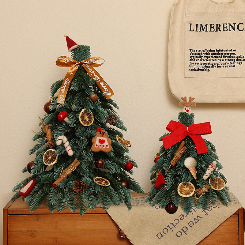 Árbol de Navidad 2024 nuevo hogar decoración de Navidad escritorio estilo ins mini paquete de fotos de decoración pequeña premium