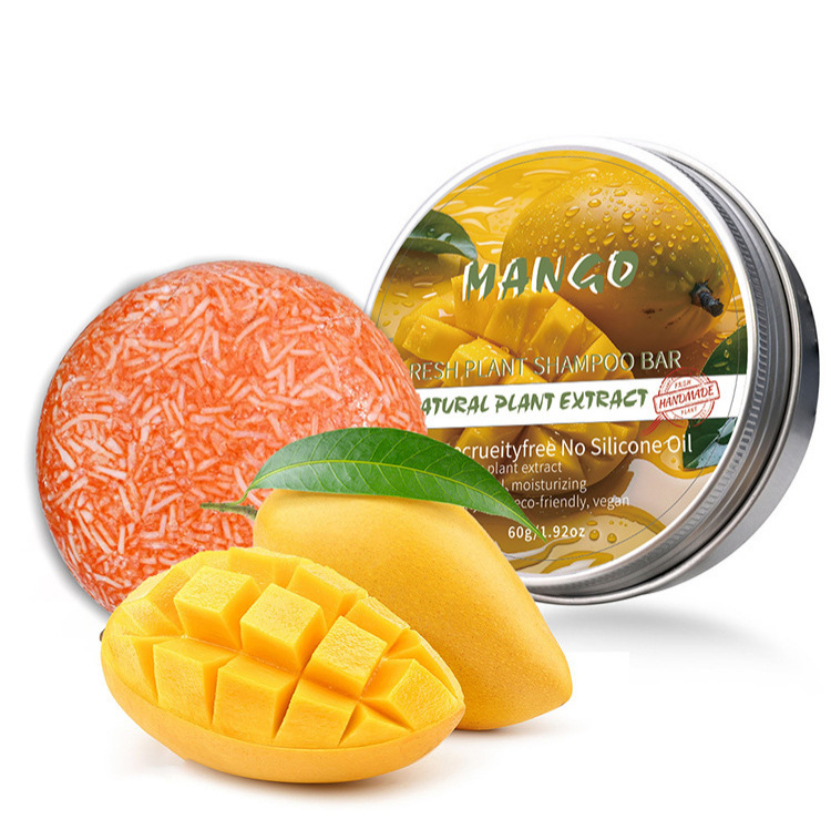 Jabón Champú de Aceite Esencial de Arándano Limpieza y Nutrición Profunda para Cabello