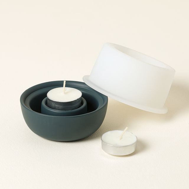 轻奢简约茶蜡杯陶瓷烛台餐桌氛围感摆件家居装饰品硅胶制冰模具