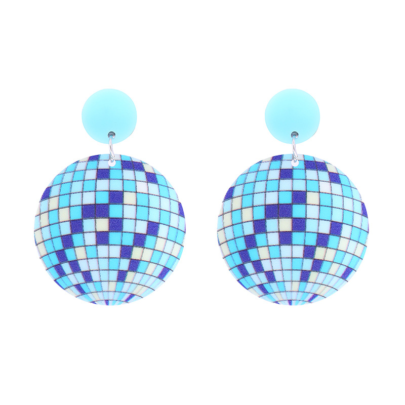 Fashion Plaid Arylic Printing Women's Drop Earrings 1 Pair display picture 8