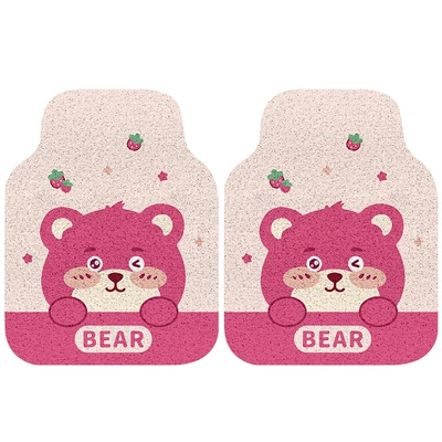 Car Carpet Piece High-End Car Interior Anti-Dirt - colored-silk-circle-berry-bear-first-2