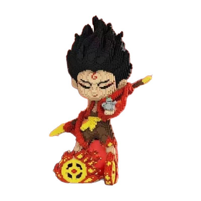60cm Nezha Ao Bing 教育用シリーズ小粒子ビルディングブロック 3D 立体パズル装飾品男の子と女の子の誕生日プレゼント|undefined