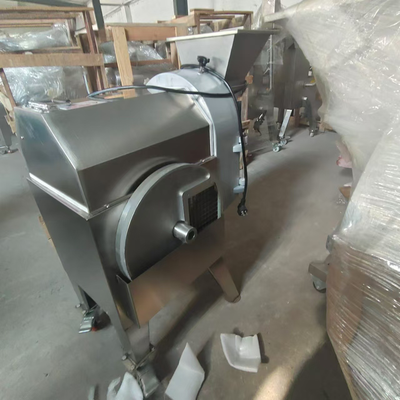 双头切菜机商用 叶菜切葱切段机果蔬切割切菜机