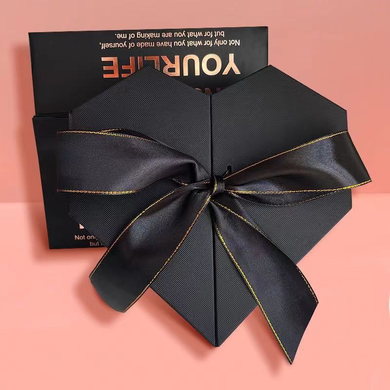 Caja de regalo en forma de corazón, día de San Valentín, caja vacía de amor rosa, regalo de perfume de lápiz labial para su novia