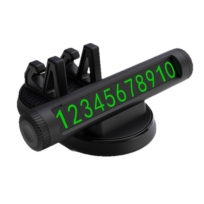 Soporte de teléfono móvil de coche creativo señal de estacionamiento dos-en-uno coche oculto placa de número temporal soporte de coche multifuncional