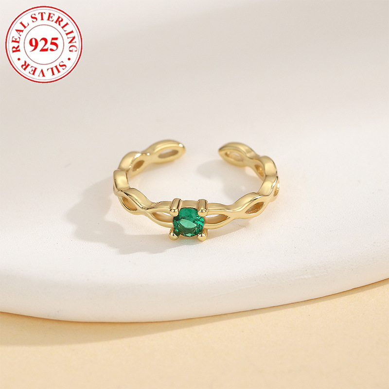 Geometric Pattern Women's Gender Hot Selling S925 Sterling Silver Four-Claw Single Diamond Beccarite Women's Foot Ring Light Luxury Beach Toe Ring
