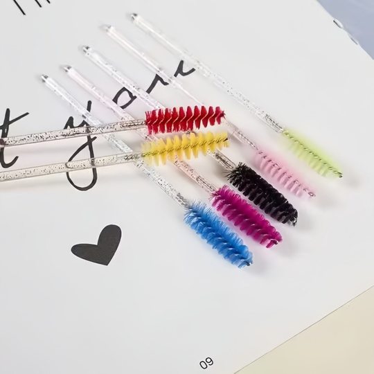 Cross-Border Manufacturer Eyelash Spiral Brush Crystal Solid Rod Eyelash Comb Grafted Eyelash Curling Beauty Tool Eyelashes and Eyebrows