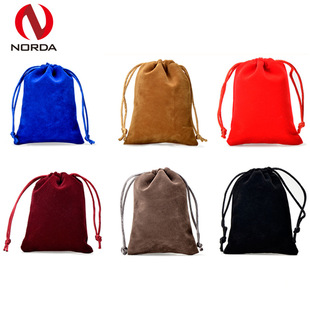 New printed logo velvet bag drawstring door velvet bag jewelry storage velvet jewelry bag multi-color optional