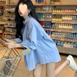 New Japanese Style Shirt Boyfriend Style Loose Long-sleeved Retro Top Shirt All-match Interior Pure Desire Style Design Sense