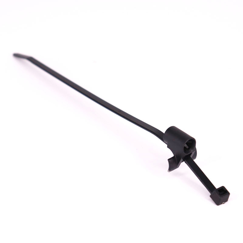 M5新能源汽车扎带l螺柱带圆孔固定头螺丝线束带黑色