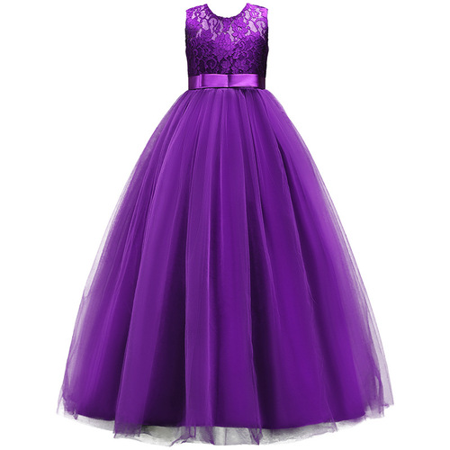 CARISA Girls' Formal Dress, Sleeveless Mesh Performance & Hostess Princess Gown—Cross-Border Dropshipping, One-Item Delivery