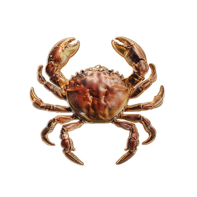 Eco-friendly crab brooch, 5 Yaxa sancaqları - dw1374-yellow