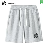 MLB&NY, новые летние свободные спортивные брюки с пятью точками, мужские повседневные шорты, модные однотонные шорты для пар с вышивкой