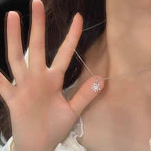 S925纯银星光雪花项链女2025热销百搭配饰时尚轻奢小众高级感颈链