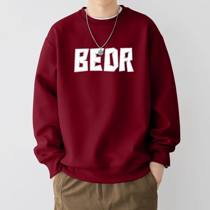 Suéter de cuello redondo para hombres otoño y invierno marca de moda americana de alta calle impresión suelta chaqueta deportiva de moda camiseta de manga larga casual