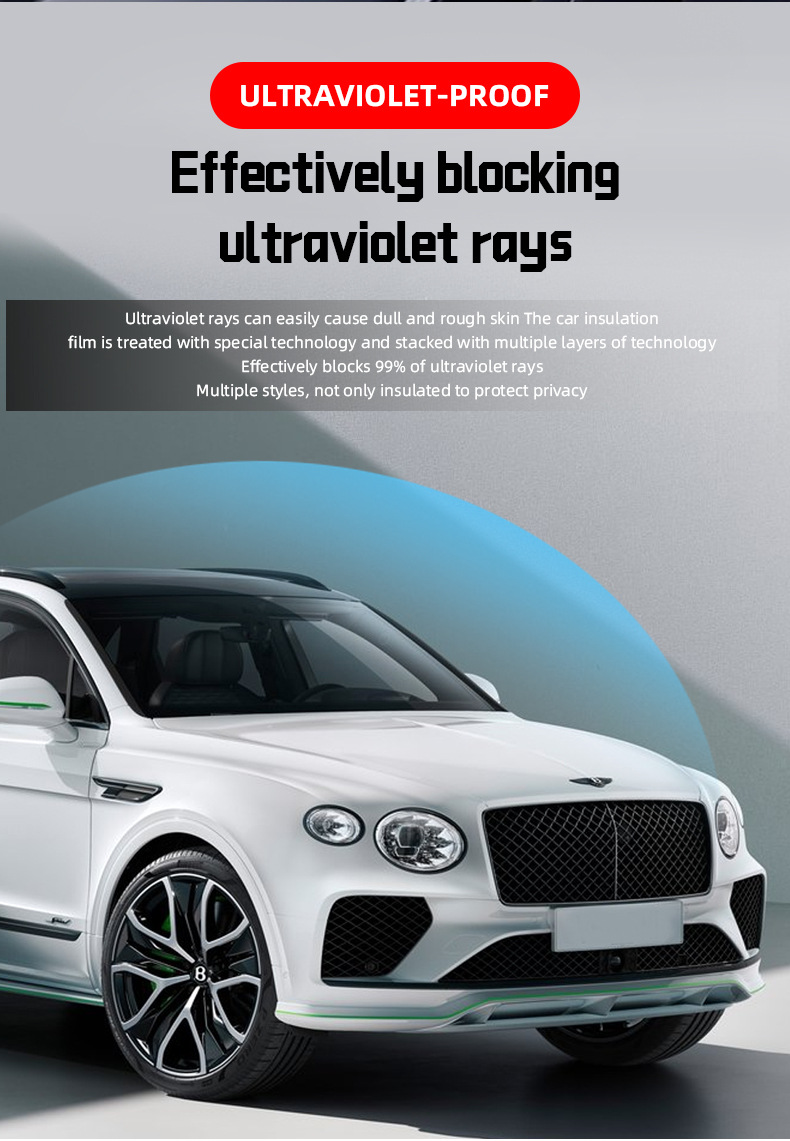 Factory Cross-Border Wholesale Car Solar Film Chameleon Ghost Rose Front Windshield Film High Heat Insulation Side Window Film