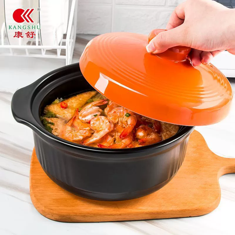 Kangshu Sand Pot resistant high -temperature stew boiling Japanese -style home soup pot Minghuo Boil straight ceramic pot large -capacity soup pot stone pot