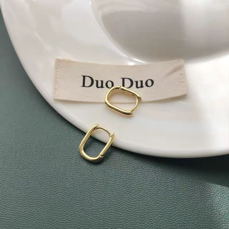 골드 프렌치 U자형 후프 이어링