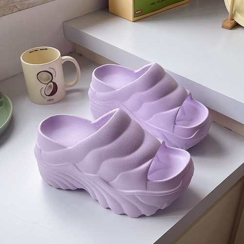 Stiletto Slippers 2024 New Fashion Thick Sole Internet Popularity Slippers 10cm Women's Height Increasing Slippers Outdoor Wear Available INSR