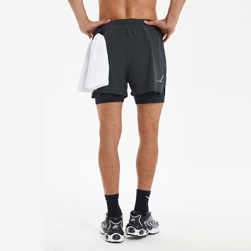 Sports Running Shorts Men's Cycling Marathon Summer Quick-Dry Training Fitness Equipment Lined Fake Two-Piece Three-Piece Pants Sports Running Shorts Men's Cycling Marathon Summer Quick-Dry Training Fitness Equipment Lined Fake Two-Piece Three-Piece Pants