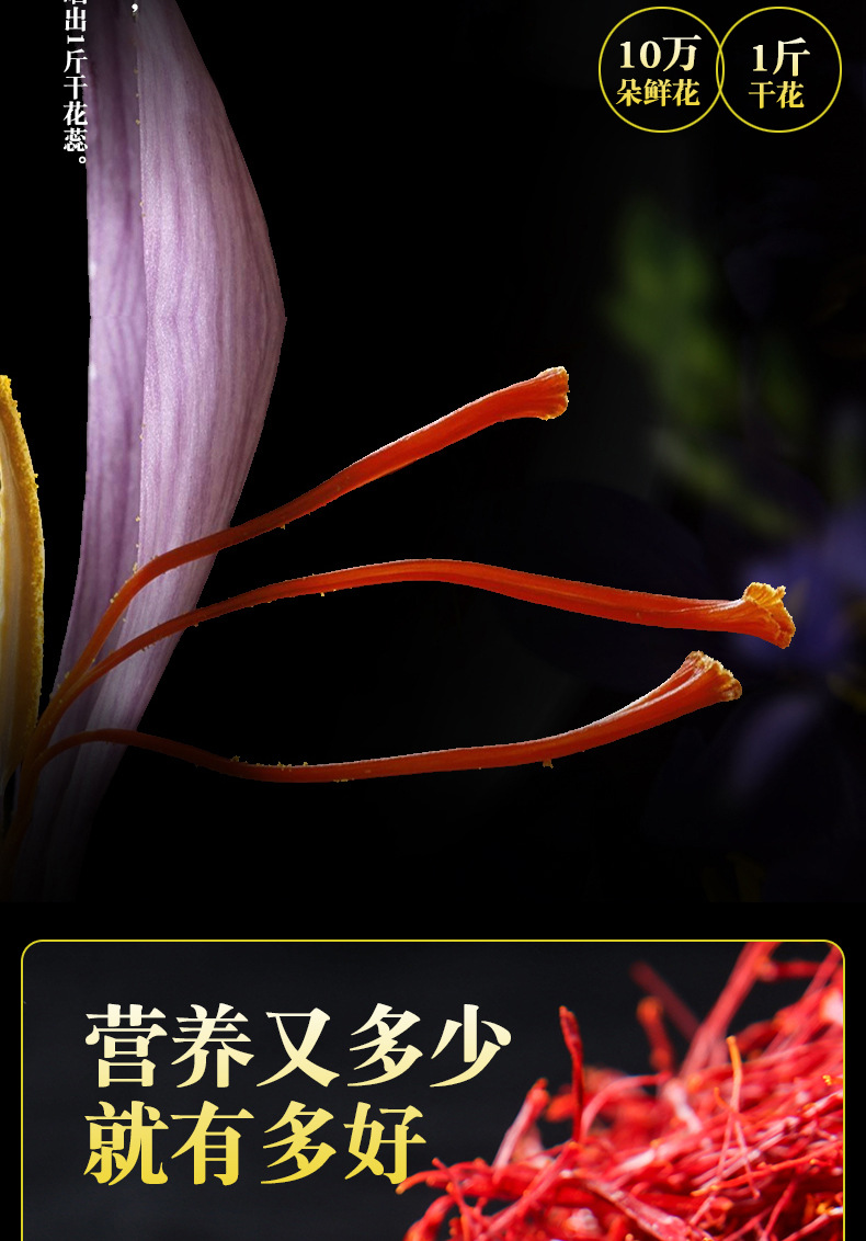 Iranian Saffron Threads Zang Hong Hua Premium Long Filaments 1g Bottle for Tea and Culinary Use quality and texture