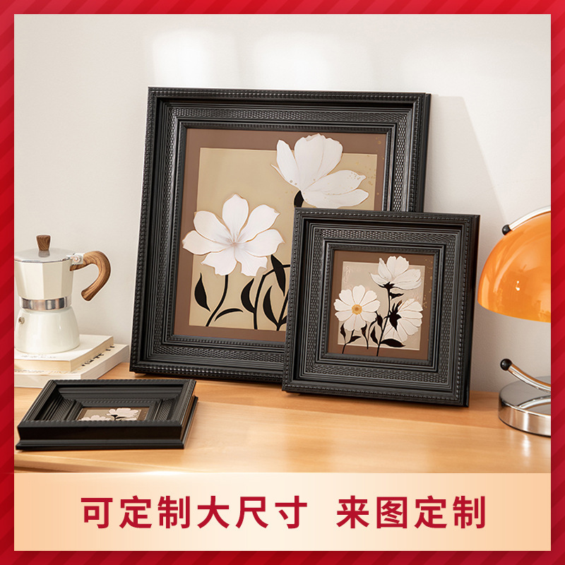 Retro Oil Painting Frame Advanced Middle and Ancient Style Photo Frame Custom American Style Pendulum Mounting Work Framed Wall Hanging Sketch Frame