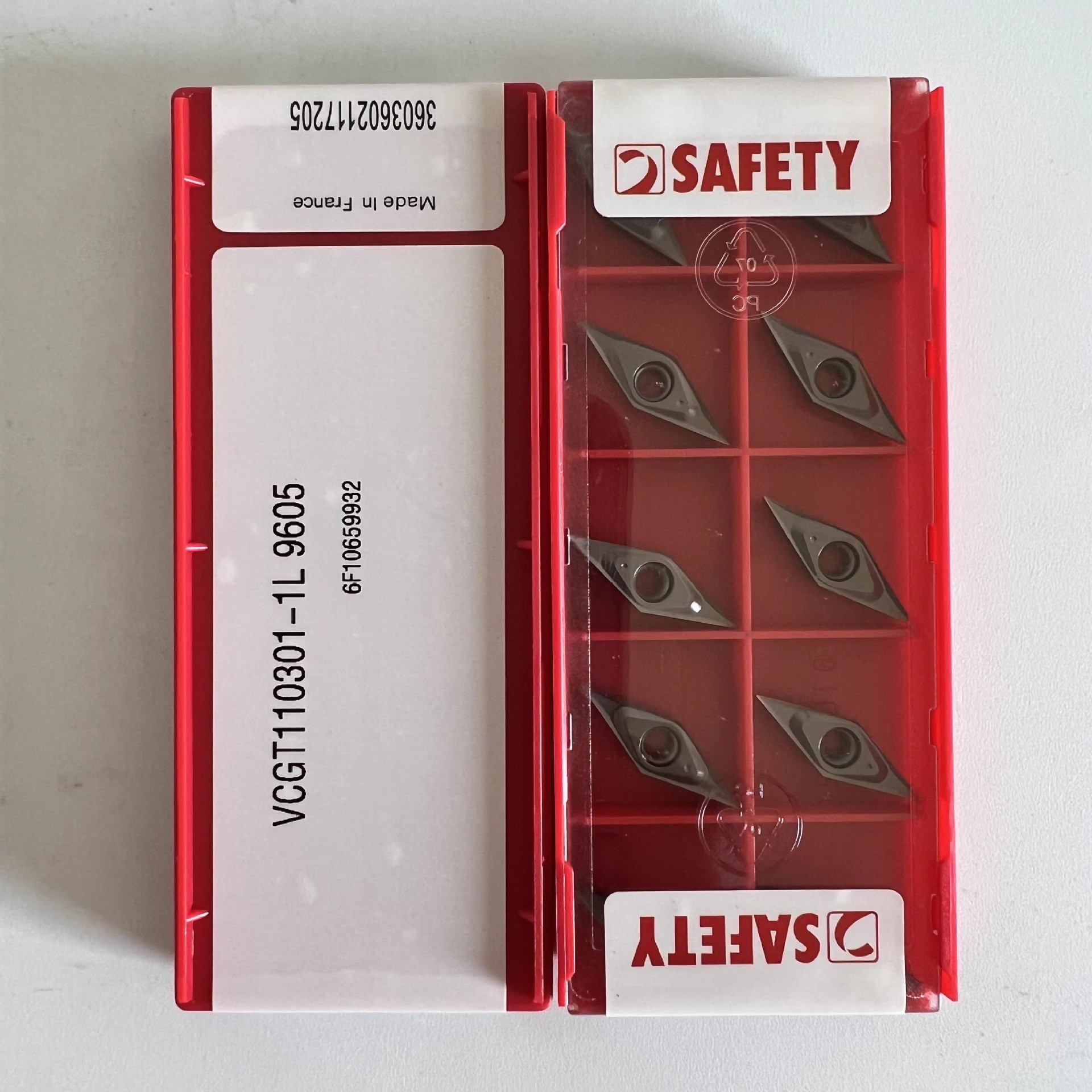 VCGT110301-1L/VCGT110302-1L/VCGT110304-1L 9605法国SAFETY刀片