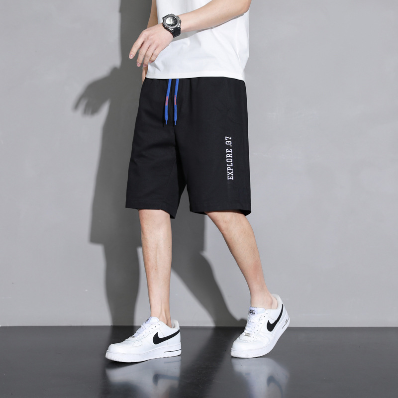 Pantalones cortos de algodón de gran tamaño para niños, deportes japoneses de verano, ocio, tendencia suelta y versátil, pantalones de cinco puntos al por mayor