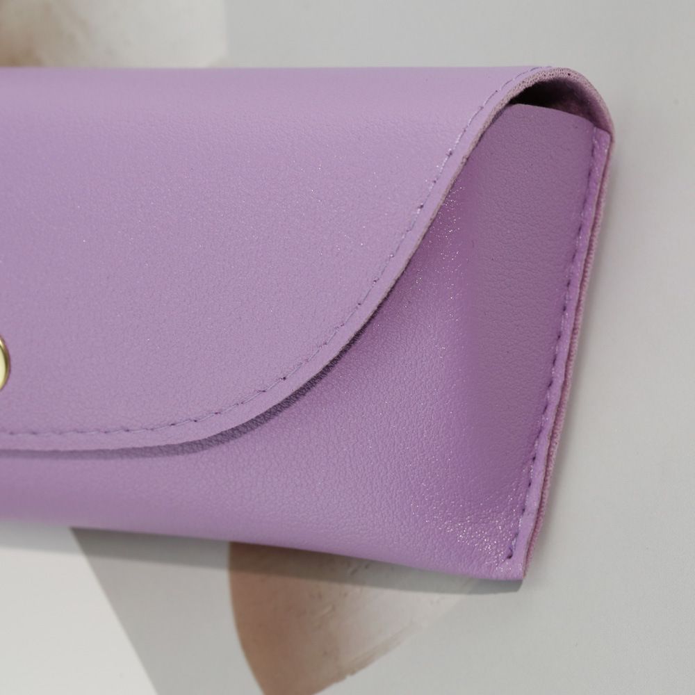 Classic Style Solid Color Pu Leather Unisex Glasses Case display picture 1