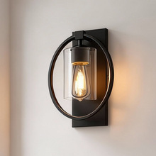 新款亚马逊爆款美式工业复古壁灯床头餐厅过道玄关通道装饰灯具