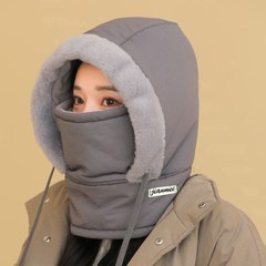 冬季男女保暖雷锋帽加绒加厚防寒面罩围脖一体户外防风骑行包头帽