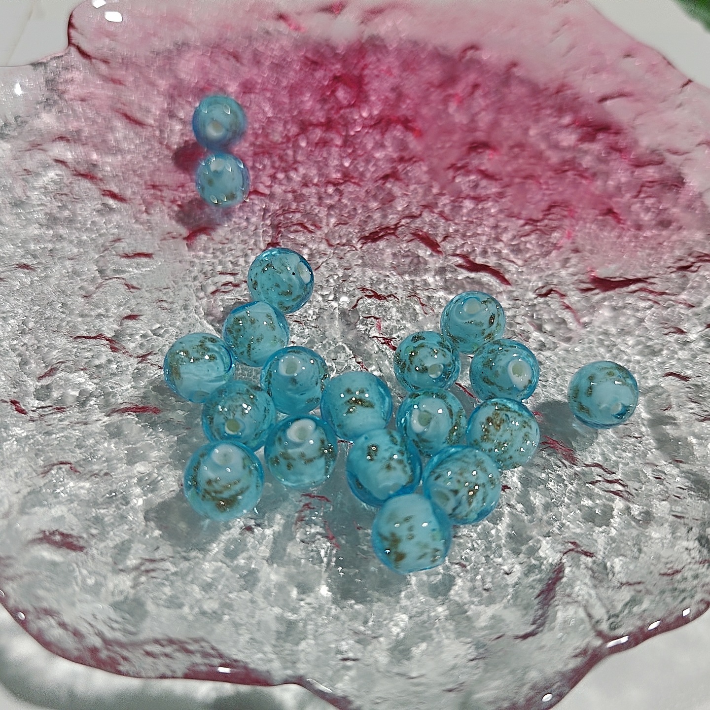 Cuentas de vidrio de arena de oro luminoso perlas sueltas cuentas redondas de cristal accesorios de la joyería de bricolaje pulsera material pulsera de cuentas