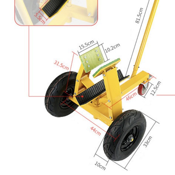 Carretilla manual Aogee con diseño de sujeción automática, transportador de piedra de 300 kg, herramienta de transporte que ahorra trabajo.