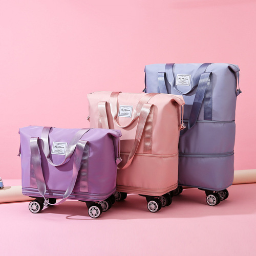 旅行包大容量短途待产收纳袋可插拉杆箱大学生干湿分离防水行李包