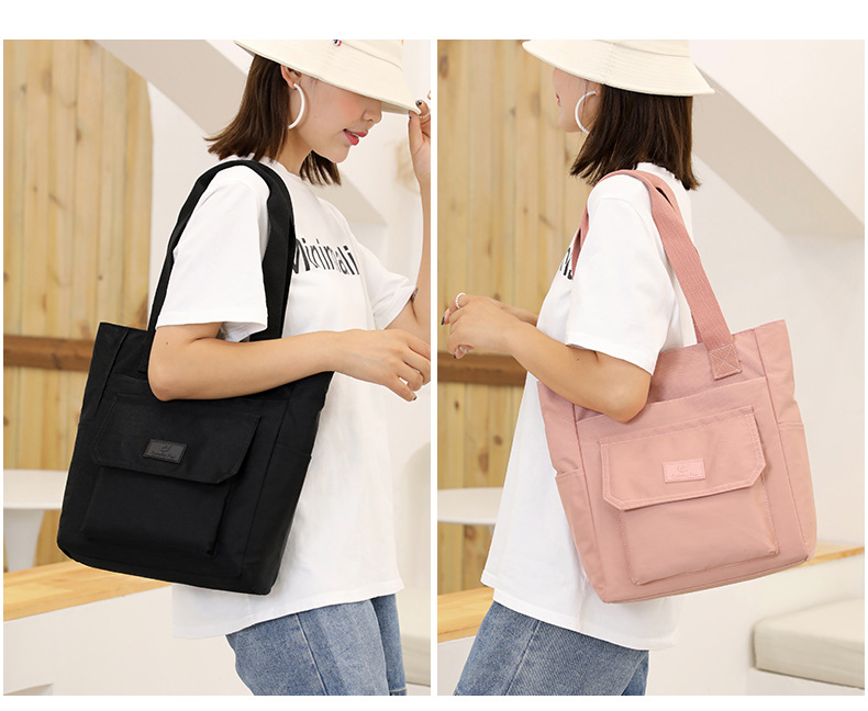 Custom-made tote bags for women, large-capacity fashionable and trendy handbags, printed LOGO nylon water-resistant single-shoulder bags undefined