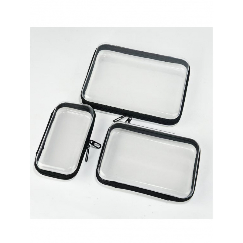 Bolsa de maquillaje impermeable de gran capacidad transparente lápiz labial portátil para el cuidado de la piel multifuncional bolsa de almacenamiento pequeña bolsa transfronteriza