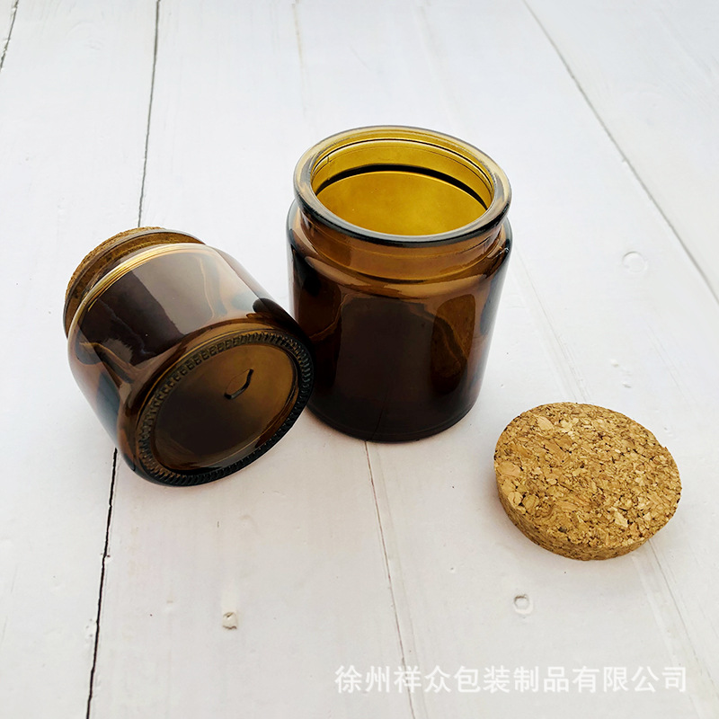 100ml de vidrio marrón gran vela taza de almacenamiento transparente romántico DIY vela hecha a mano fragancia fragancia