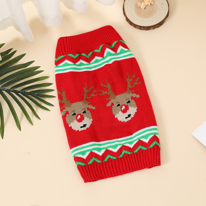 Transfronterizo de Navidad lindo suéter cachorro Otoño e Invierno ropa para mascotas pequeño perro cachorro gato ropa muestra al por mayor