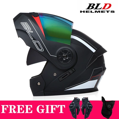 Motosiklet kaskı (dəbilqə) — Wholesale Motorcycle Full-Face Helmets, Electric - matt-black-flower-color-lenses-comes-with-mask-gloves-s55-56