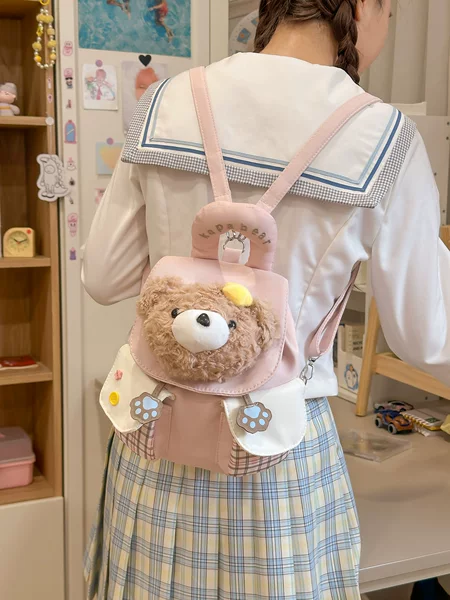 Highly Attractive Cartoon Doll Backpack, Large Capacity, Suitable for Commuting, Versatile Everyday Doll Bag for Children