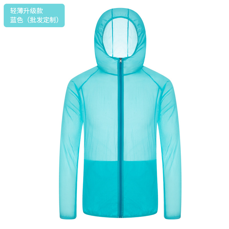 Ropa de protección solar de verano logotipo personalizado impresión deportiva abrigo ligero y delgado al aire libre ropa de piel masculina y femenina ropa de grupo personalizada image 11