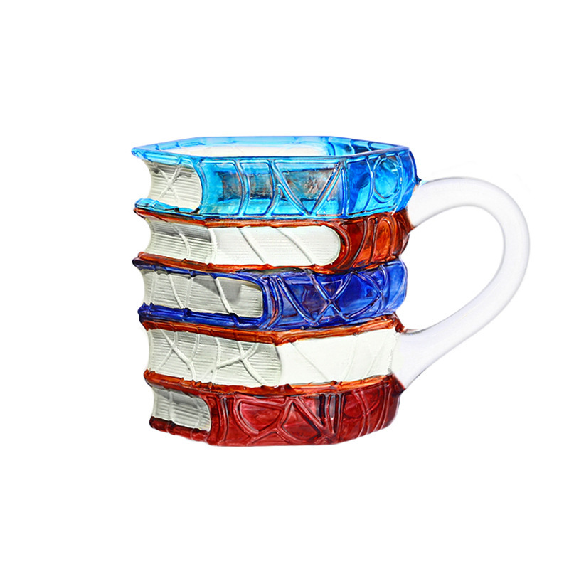 Painted Book Mug人工手绘书咖啡杯跨境热销3D机制书籍新奇马克杯|undefined