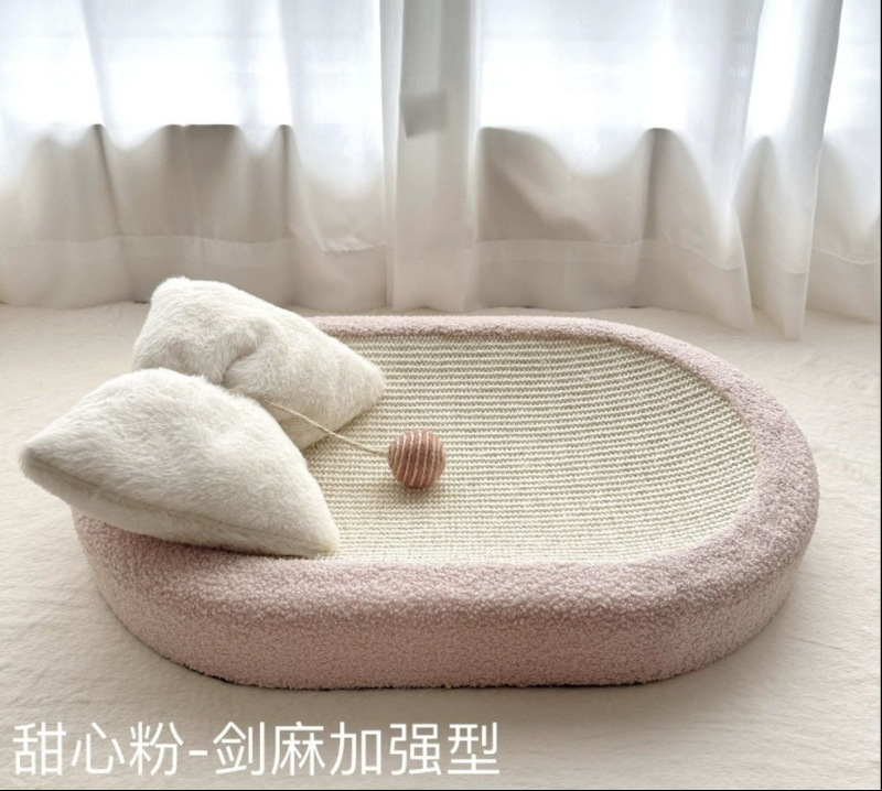 猫は板の剣麻のたらいの超大型の猫の巣をつかんで寝ます。|undefined